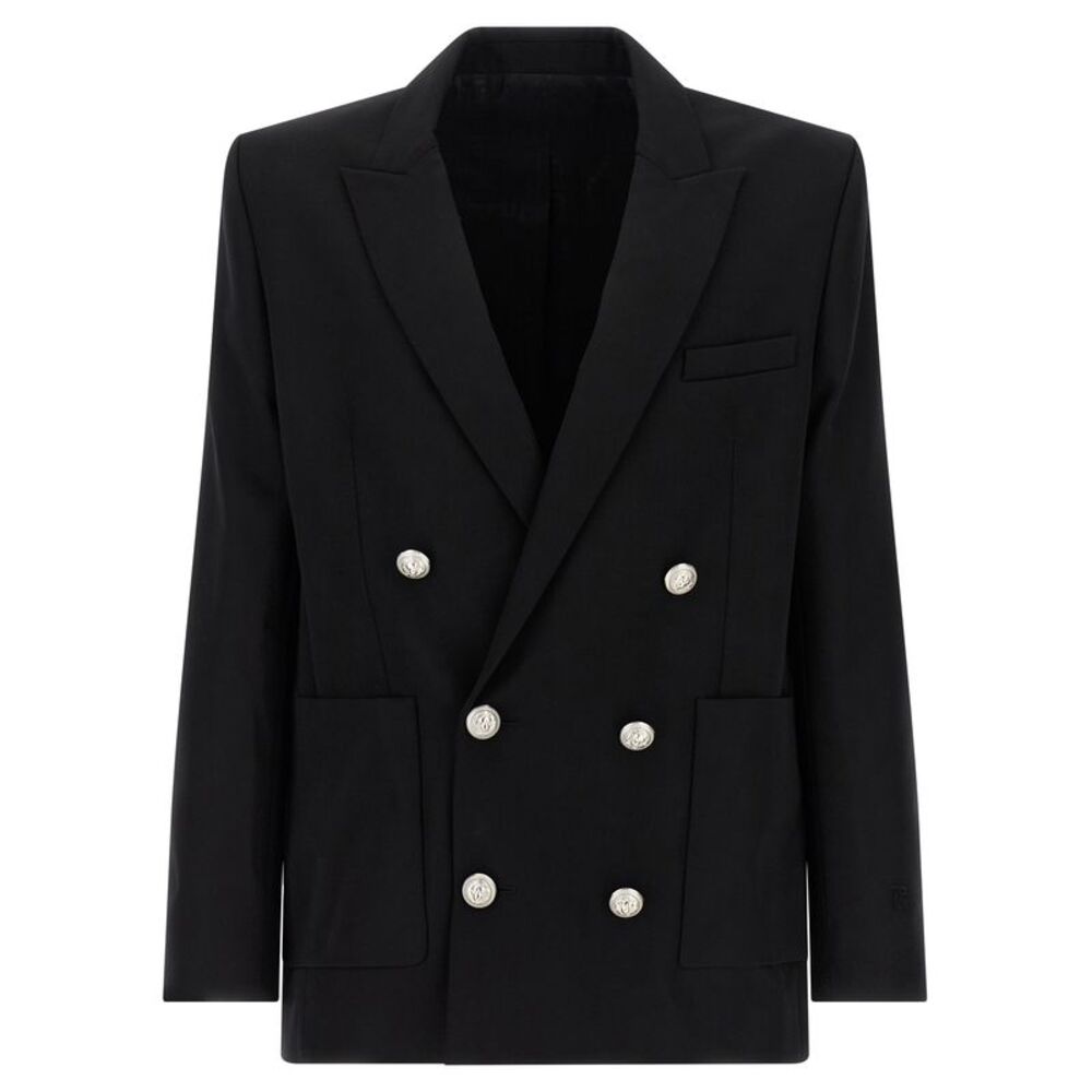 Balmain Black Virgin Wool Men's Blazer
